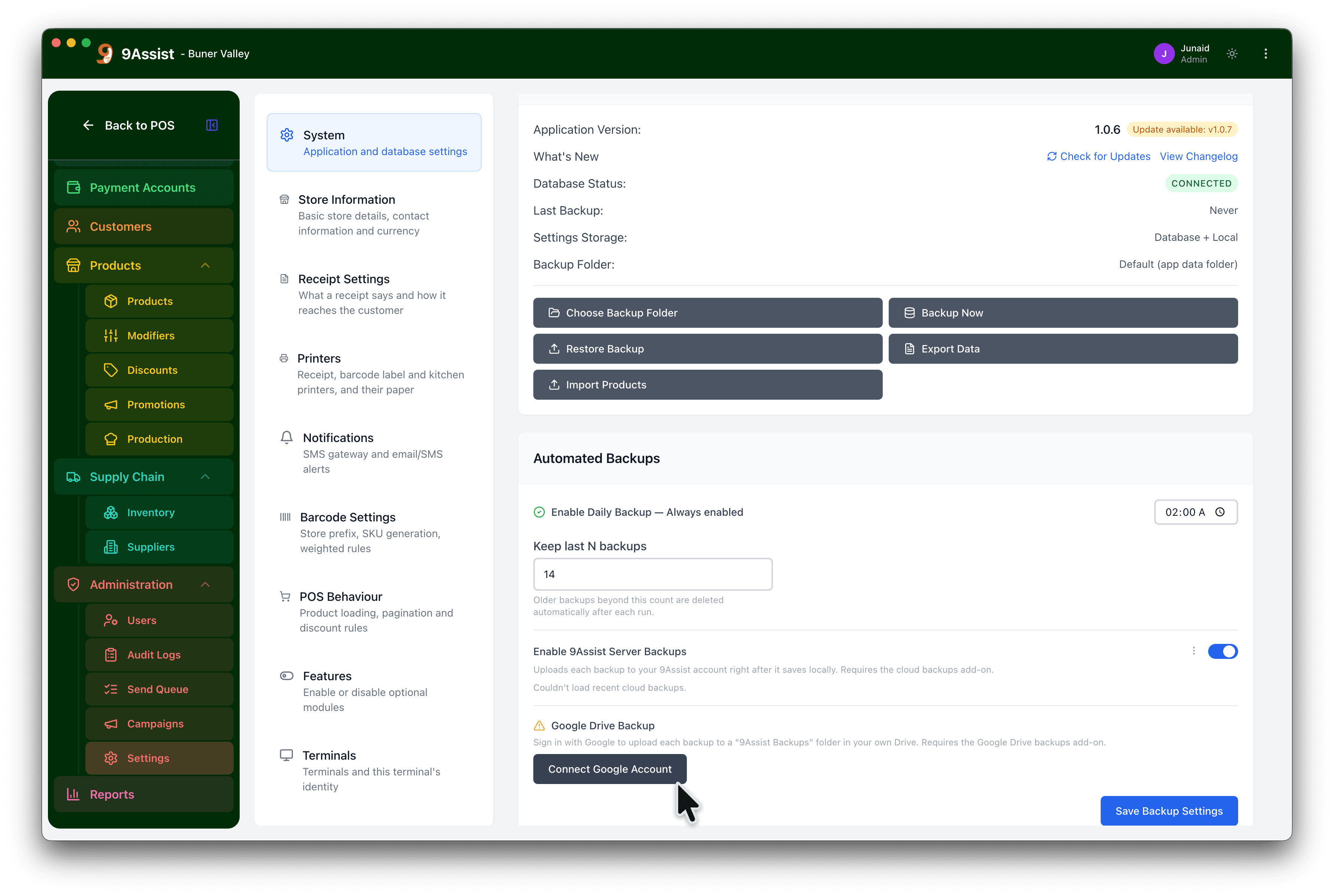 7 Backup & Security