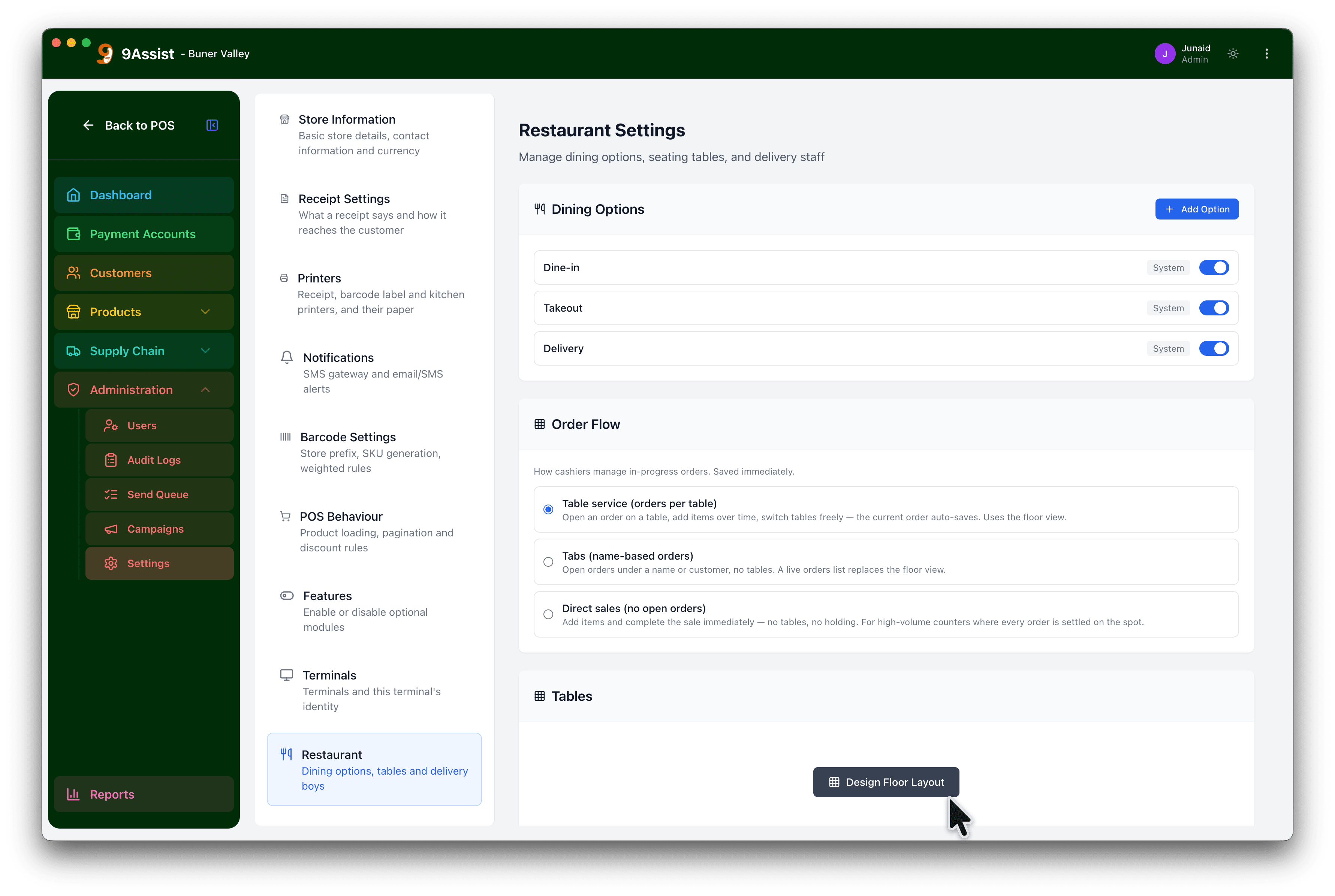 8 Restaurant Settings